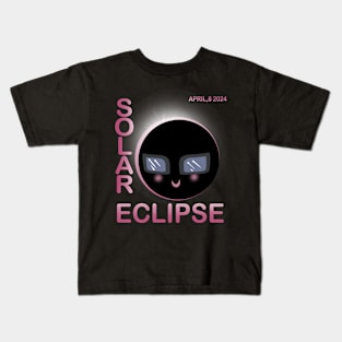 Solar Eclipse Sunglasses Cartoon funny Kids T-Shirt